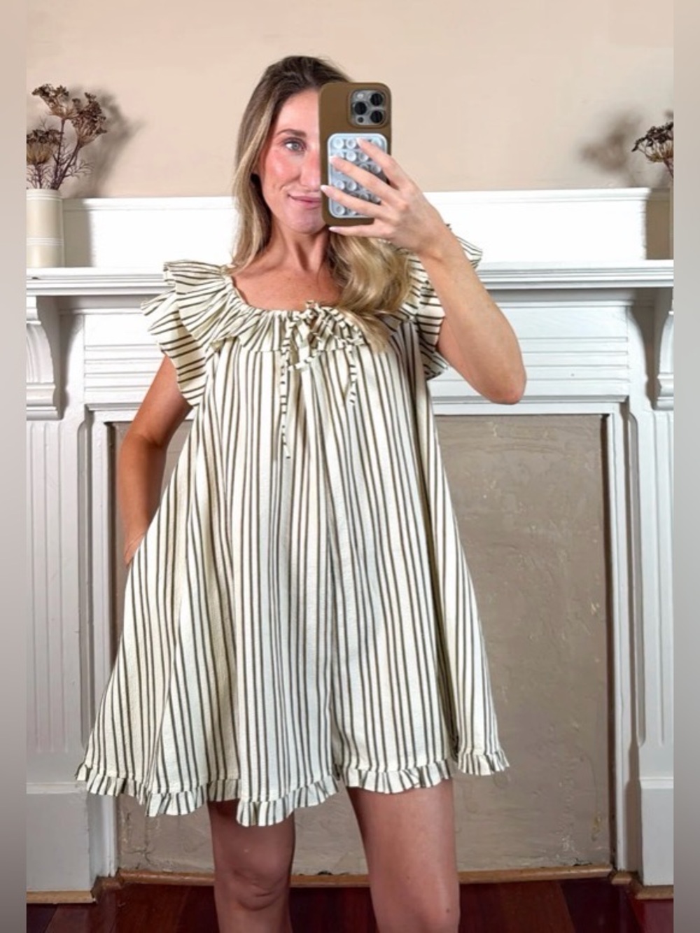 Striped Ruffle Romper